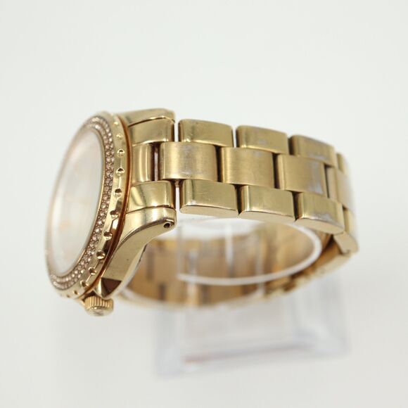 Michael Kors 42mm Watch Gold Tone MOP Dial Jewel Bezel MK5258 Stainless Steel - Picture 12 of 15